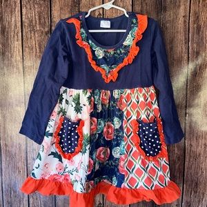 Girls8/9 Floral Pocket Tunic